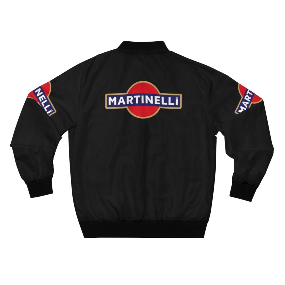 A stylish bomber jacket featuring the iconic Arsenal football club logo and player name "Martinelli". - Back