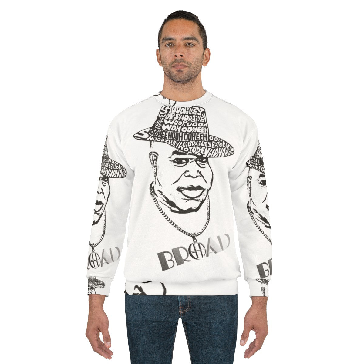 Broad sweatshirt featuring Jamaican reggae culture - men