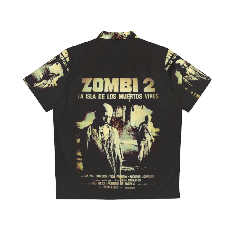 Zombi 2 Hawaiian Shirt with Horror Movie Zombie Gore - Back