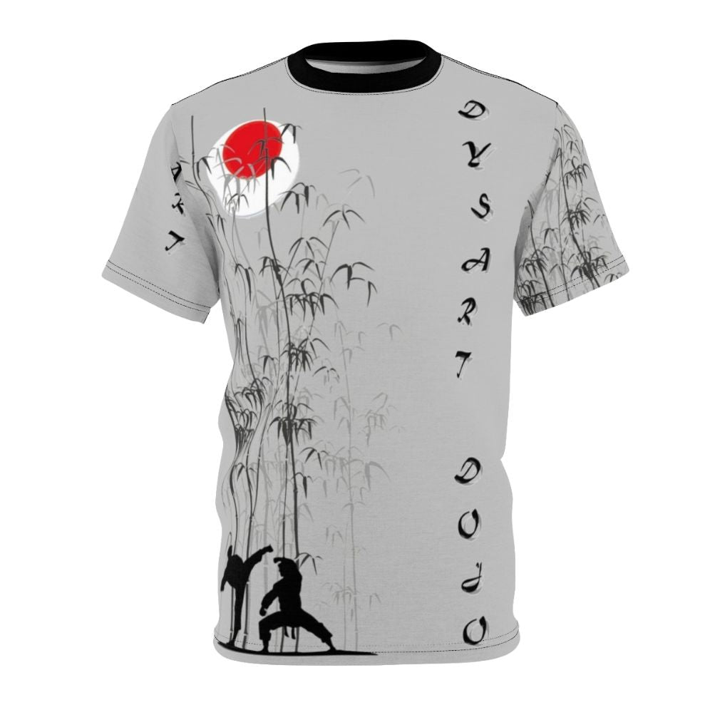 Dysart Dojo inspired martial arts t-shirt with an all-over print (AOP) design