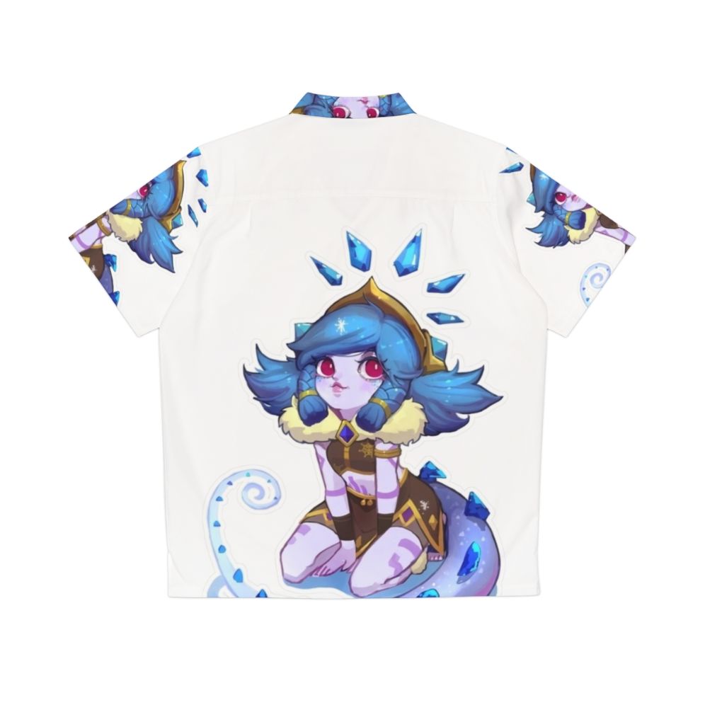 Adorable Neeko from League of Legends wearing a Winter Wonderland Hawaiian shirt - Back