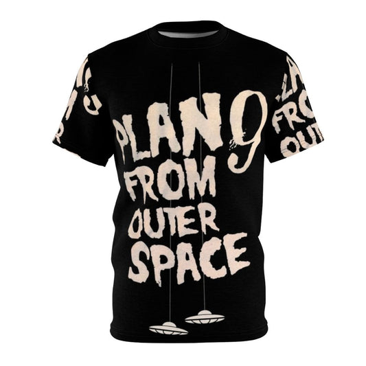 Vintage style t-shirt featuring "Plan 9 From Outer Space" movie artwork