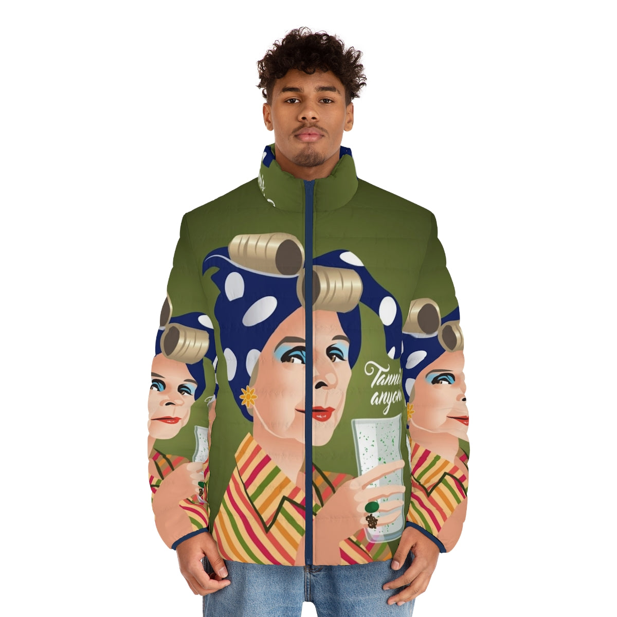 Minnie Mouse Puffer Jacket with Alejandro Mogolloart Horror Inspired Design - men front