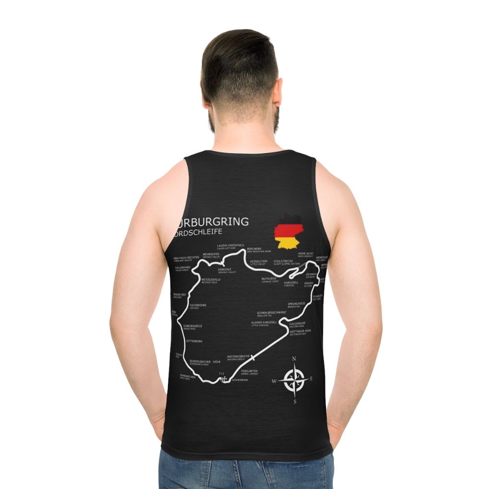 Nurburgring Nordschleife Formula 1 Racing Unisex Tank Top - men back