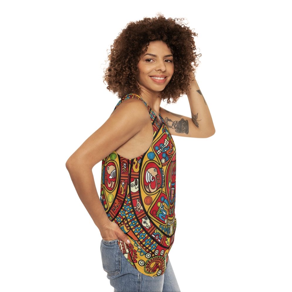 Mayan calendar unisex tank top - women side