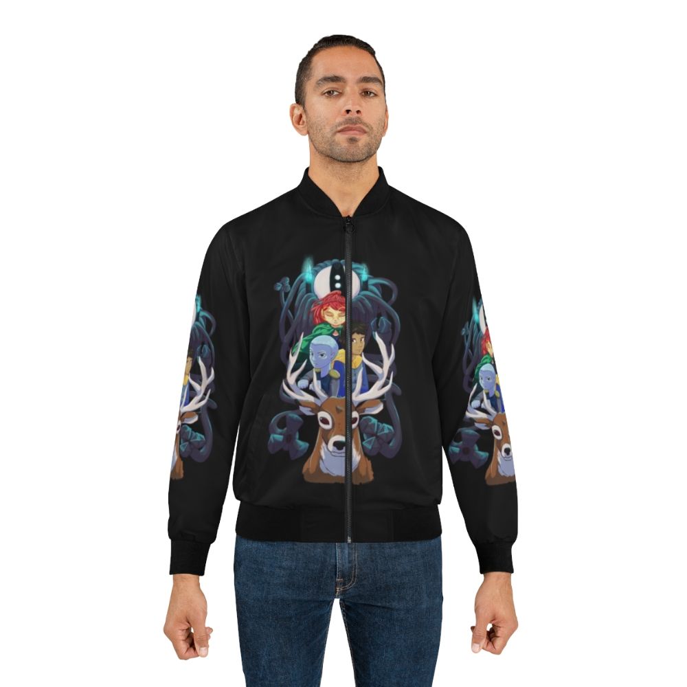 Infinity Train Fantasy Bomber Jacket with Cartoon Series Imagery - Lifestyle