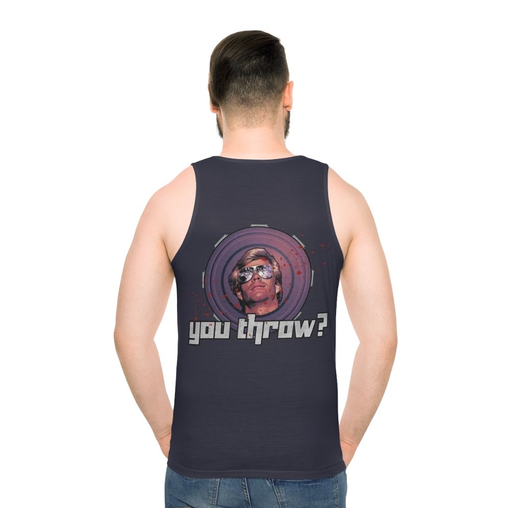 Unisex tank top with throwable design - men back