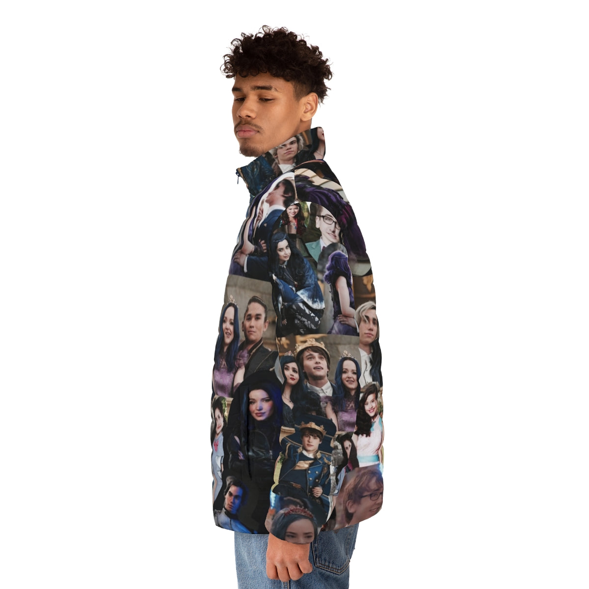 Descendants Collage Puffer Jacket featuring Disney characters - men side left