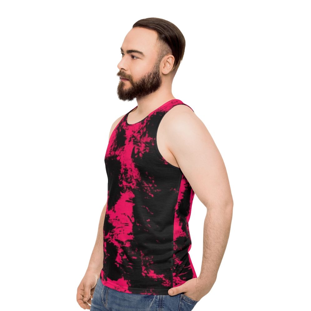 Punk rock unisex abstract fashion tank top - men side