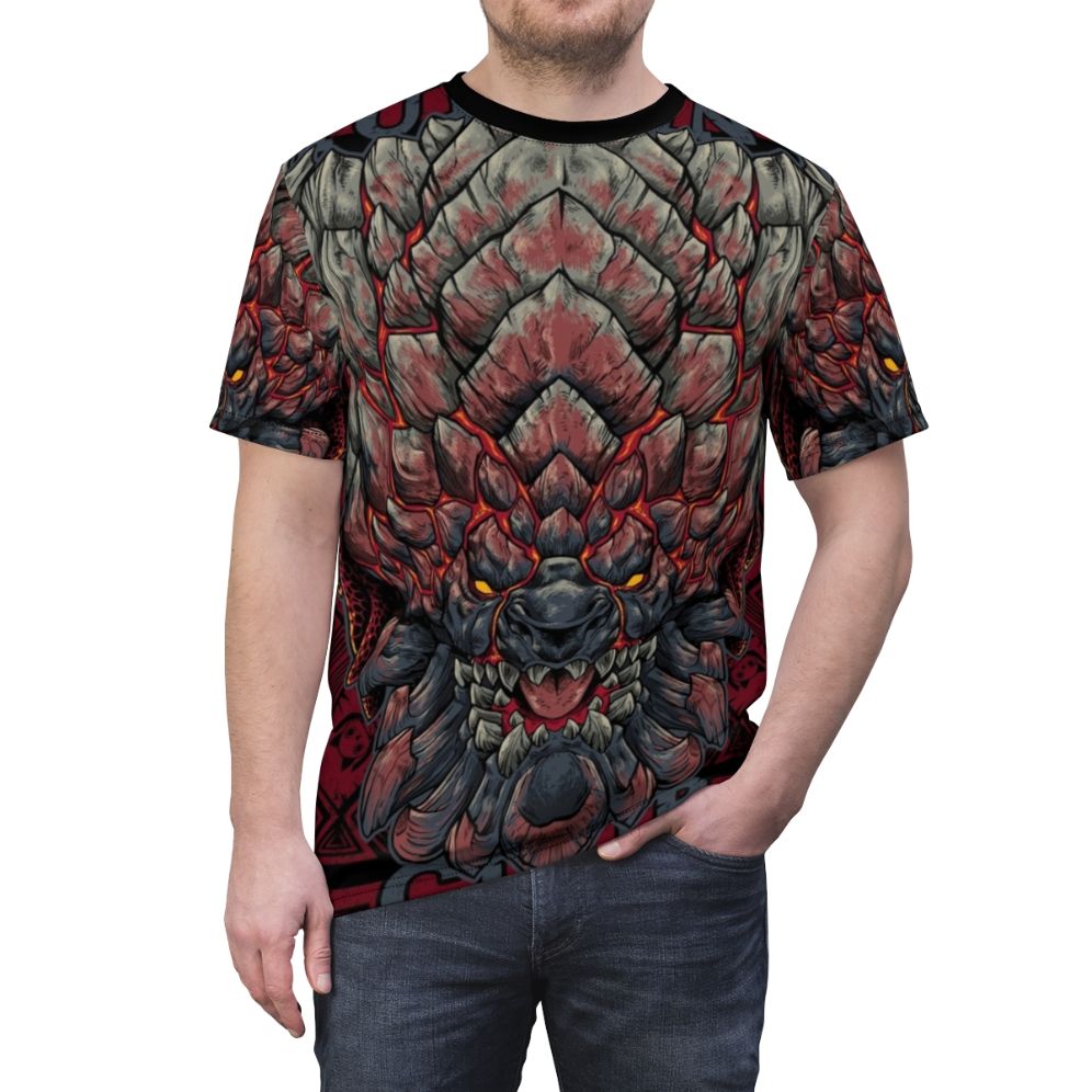 Monster Hunter Bazelgeuse Hunting Themed T-shirt - men front