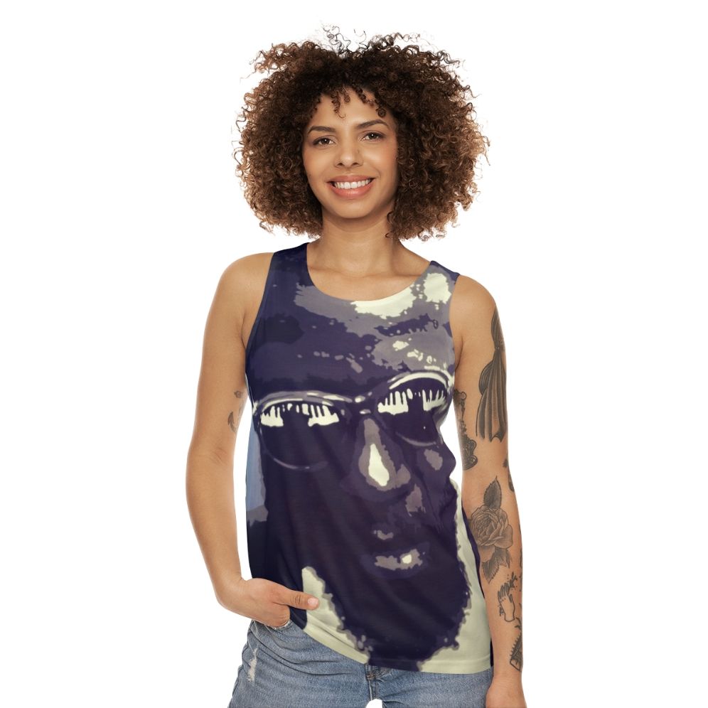 Thelonious Monk Unisex Tank Top with Piano Keys Design - women