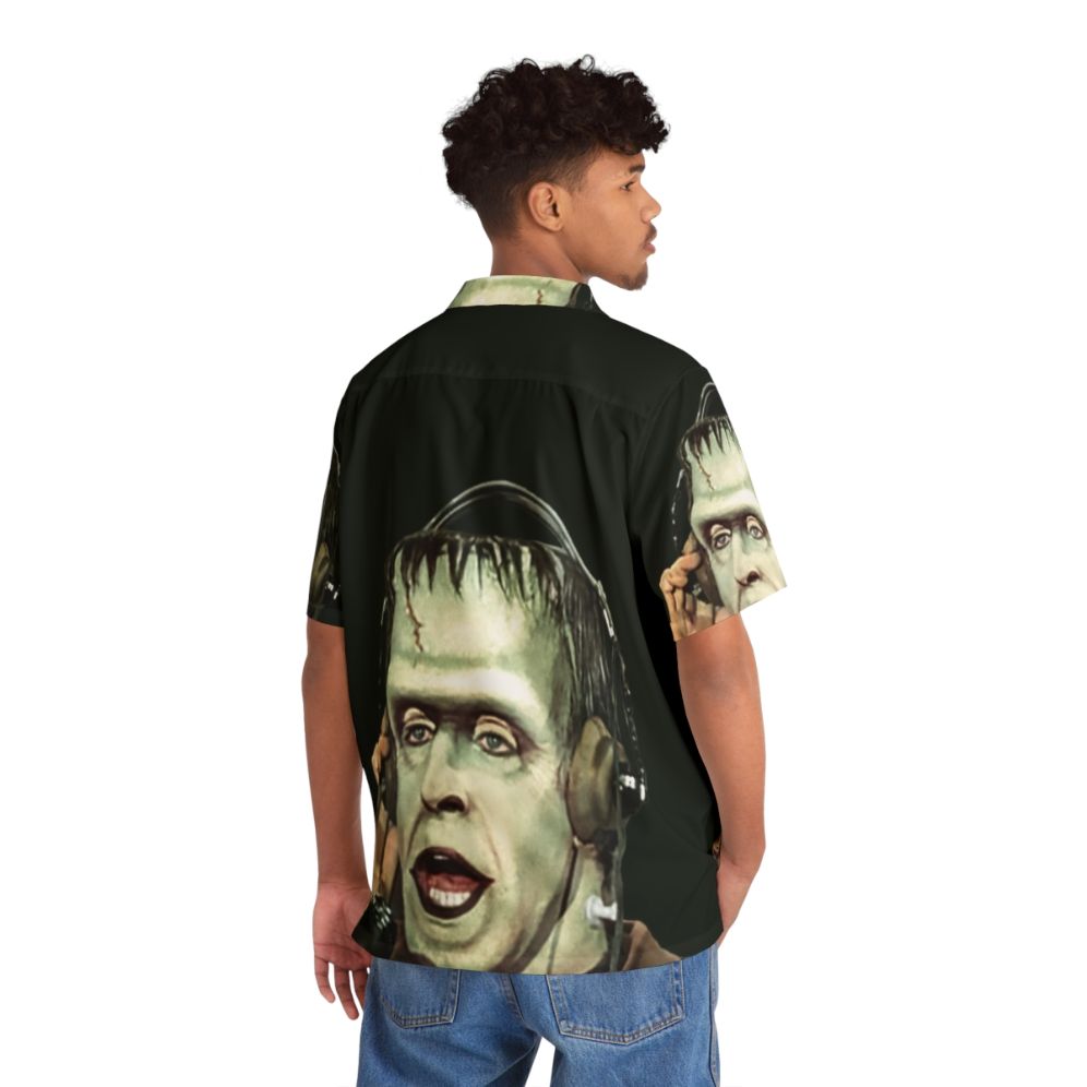 Vintage Hawaiian shirt featuring Herman Munster from the classic 1960s TV show The Munsters - People Back