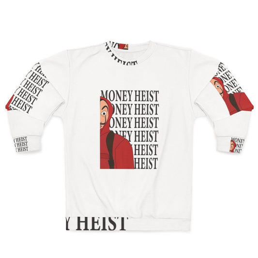 Money Heist Sweatshirt featuring the iconic characters from the Netflix series