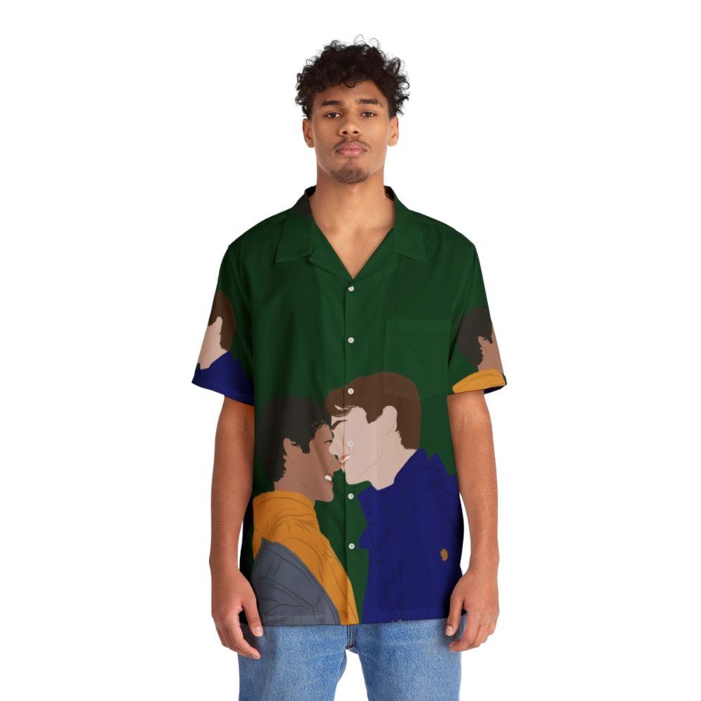 Young Royals Season 3 Hawaiian Shirt featuring Prince Wilhelm and Simon Eriksson - People Front