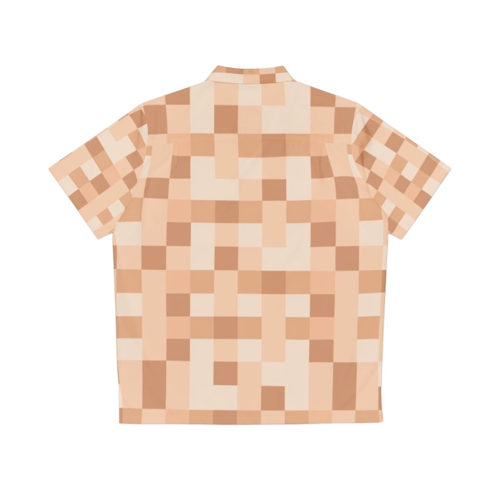 Pixelated Hawaiian shirt with censored nudity design - Back