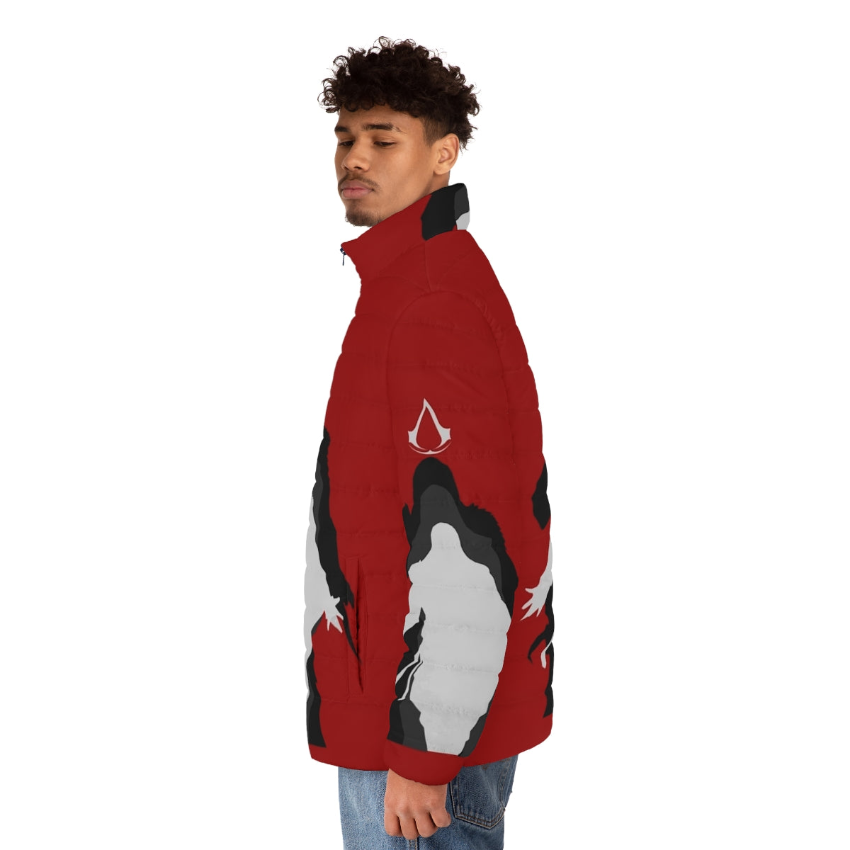 Assassin's Creed Puffer Jacket 8 featuring the iconic video game franchise logo - men side left