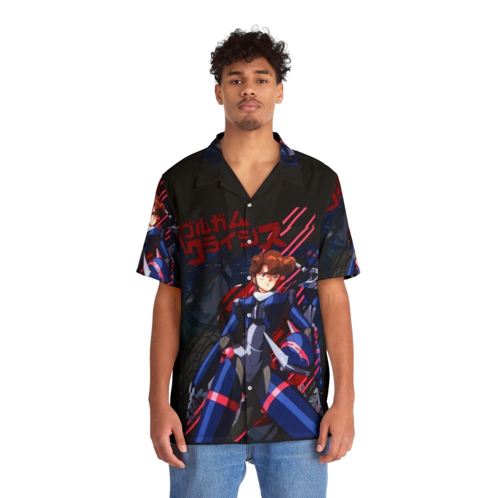 Bubblegum Crisis Retro 80s Cyberpunk Hawaiian Shirt - People Front