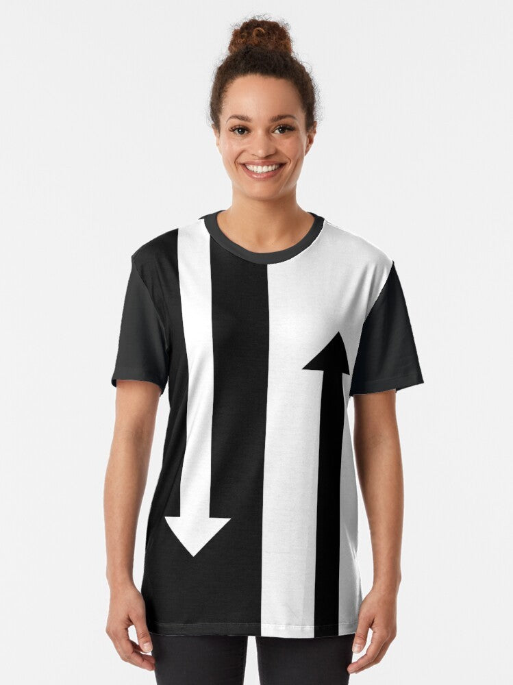 Mod Arrows Graphic T-Shirt with Retro 60s Fashion Design - Women