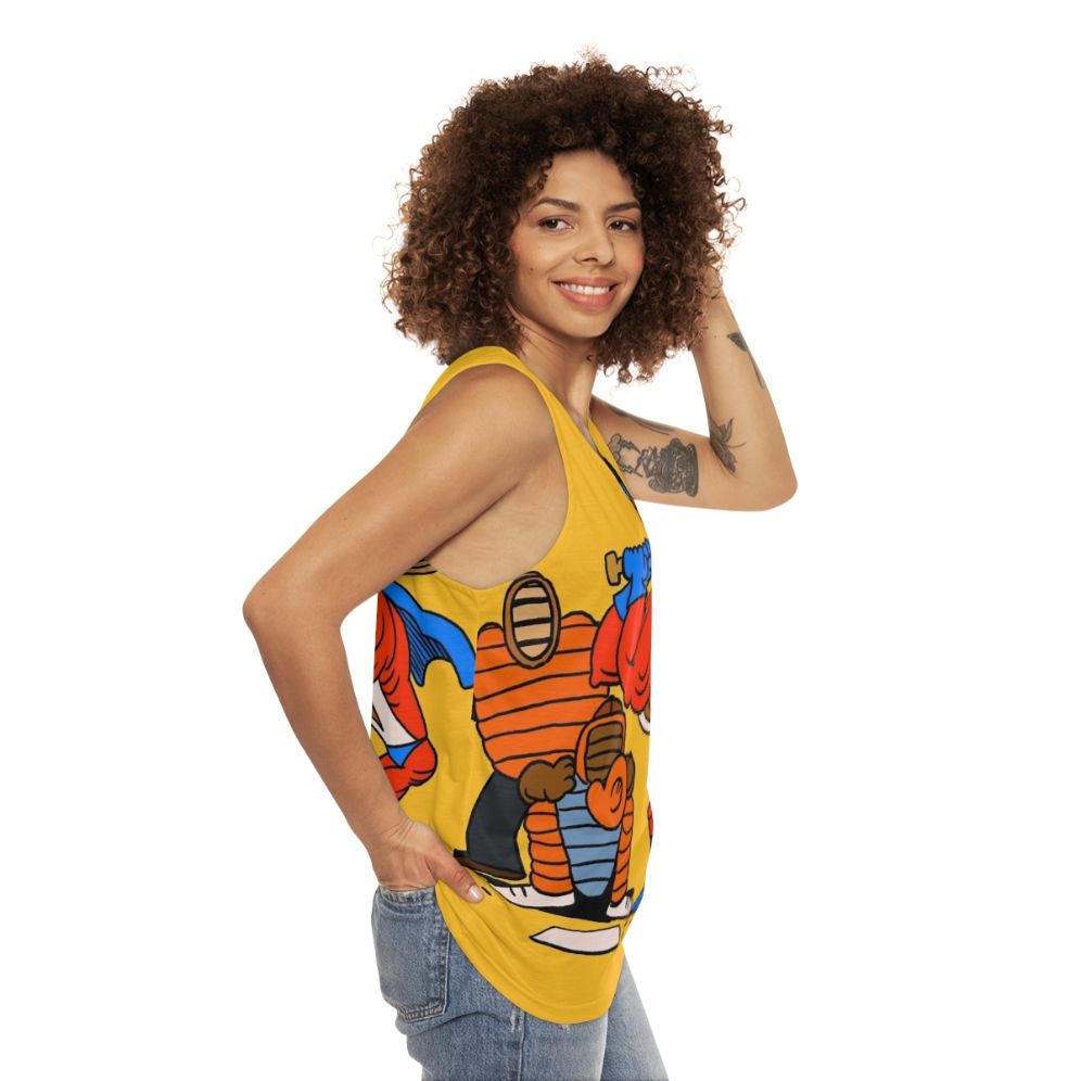 Retro cartoon unisex tank top - women side