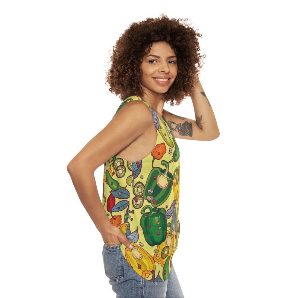 Spicy Hot Unisex Tank Top - women side