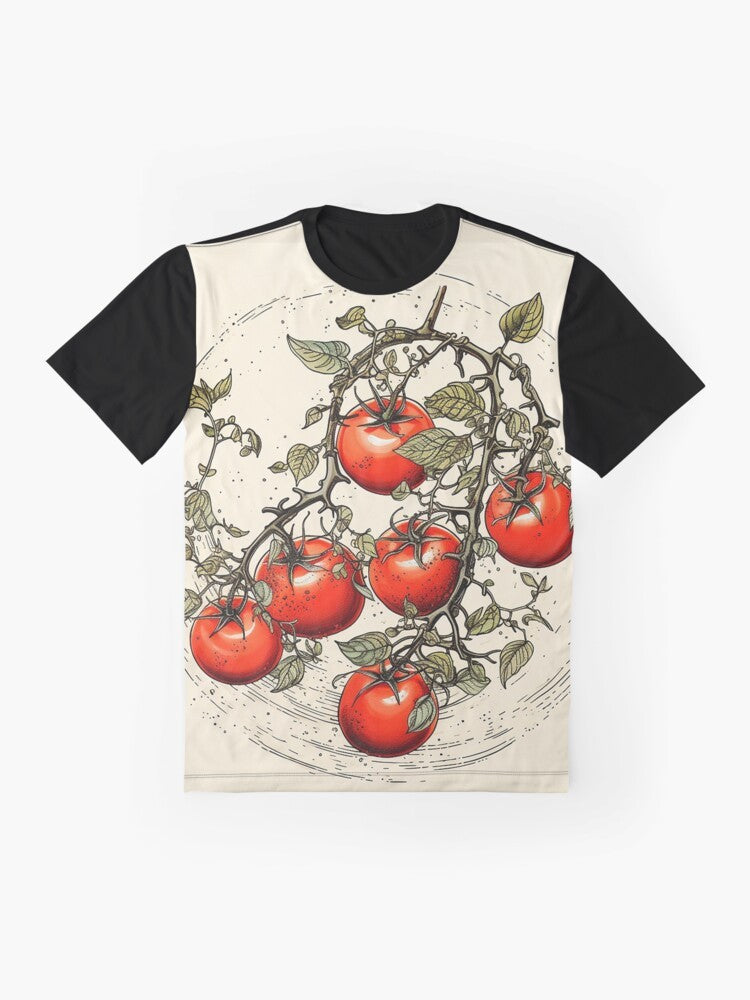 Tomatoes Graphic T-Shirt for Vegetable and Gardening Lovers - Flat lay