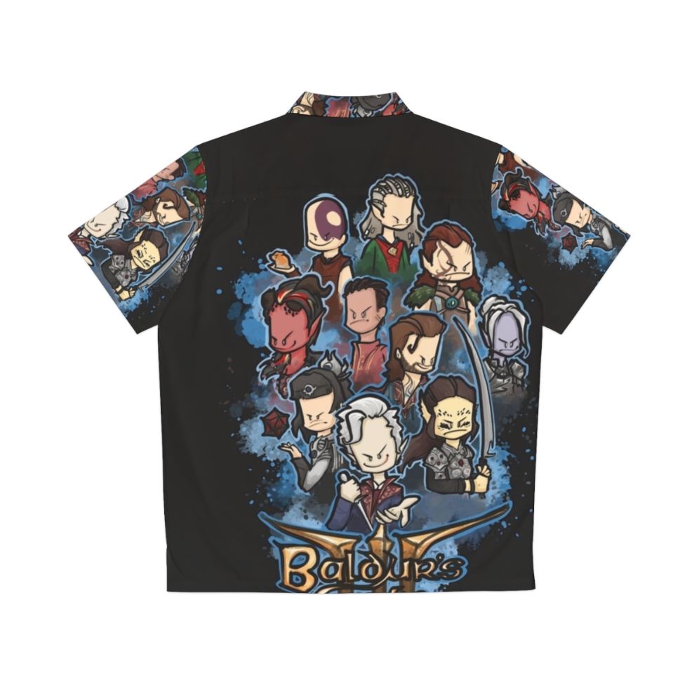 Baldur's Gate Hawaiian Shirt with Video Game Characters - Back