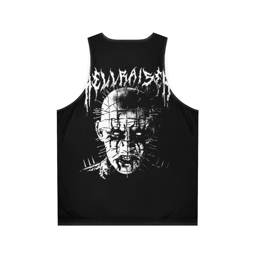 Black Metal Pinhead Cenobite Horror Unisex Tank Top - Back