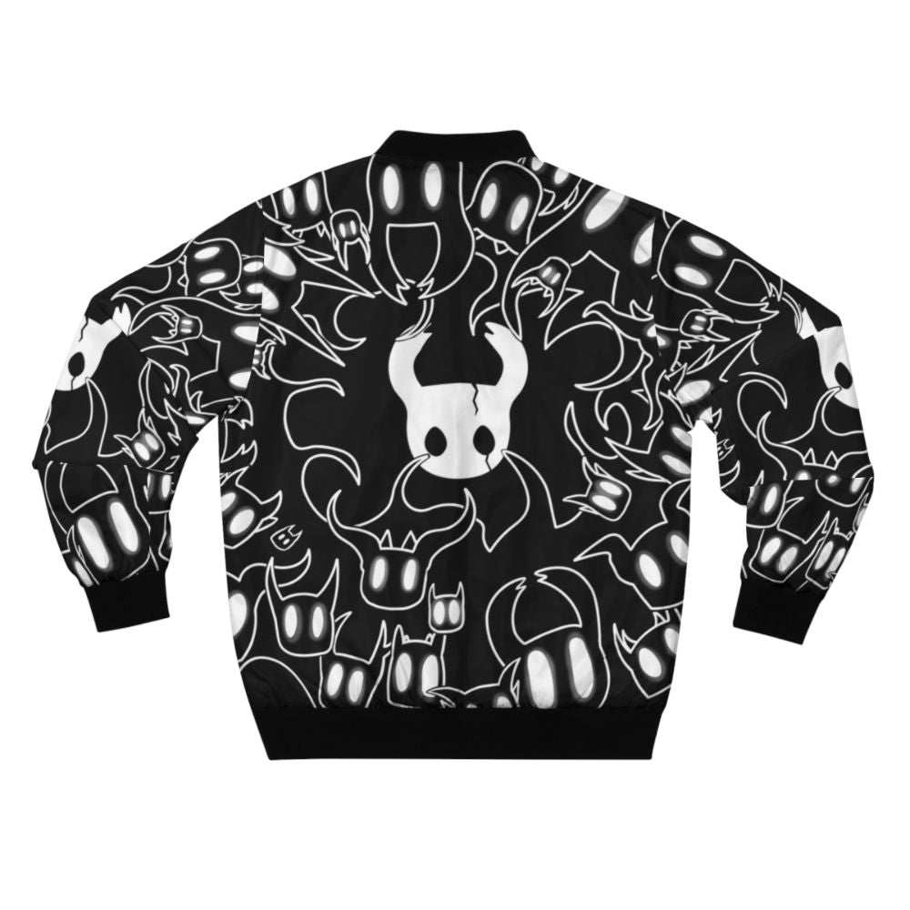 Hollow Knight doodle bomber jacket with the game's iconic knight design - Back