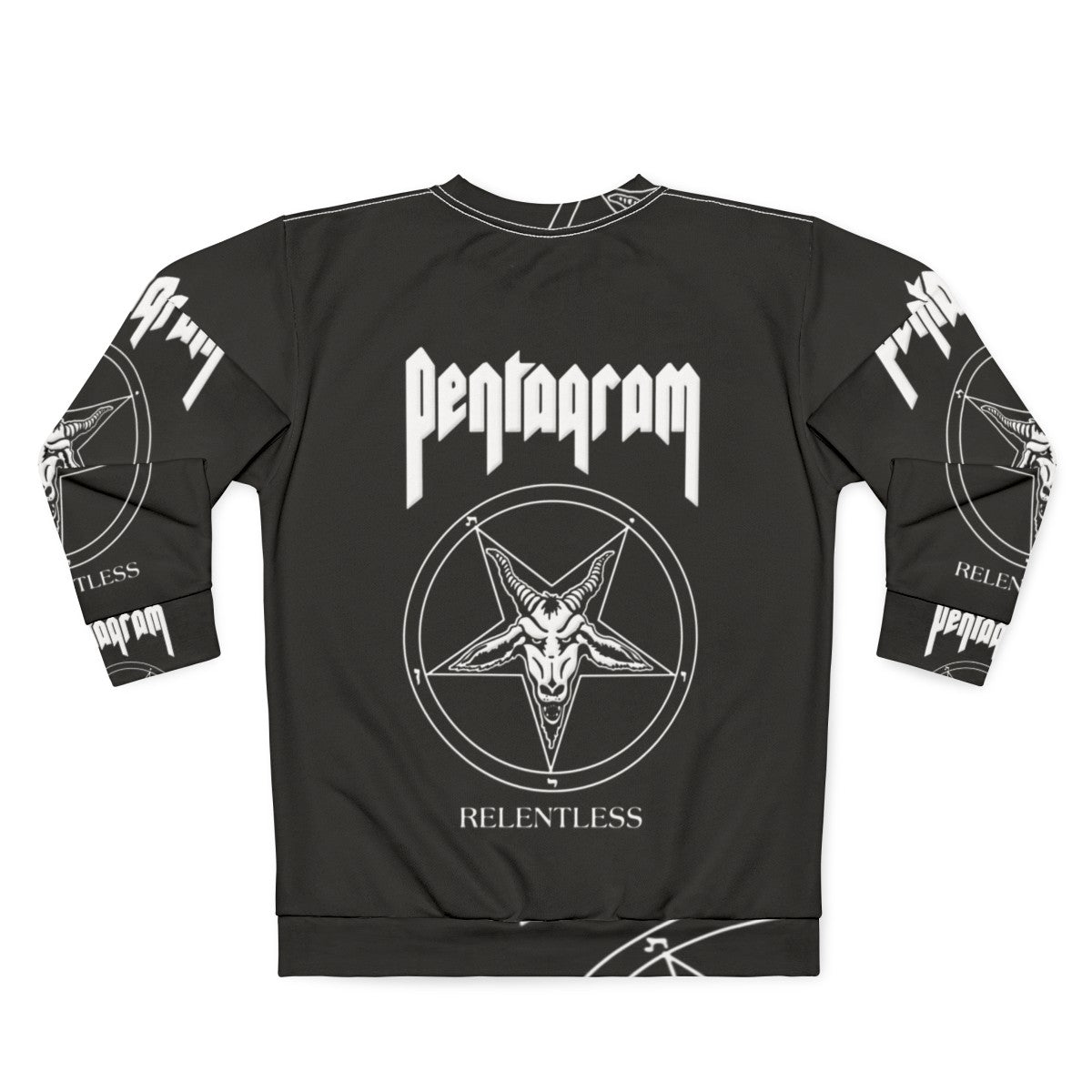 Pentagram Relentless Heavy Metal Sweatshirt - Back