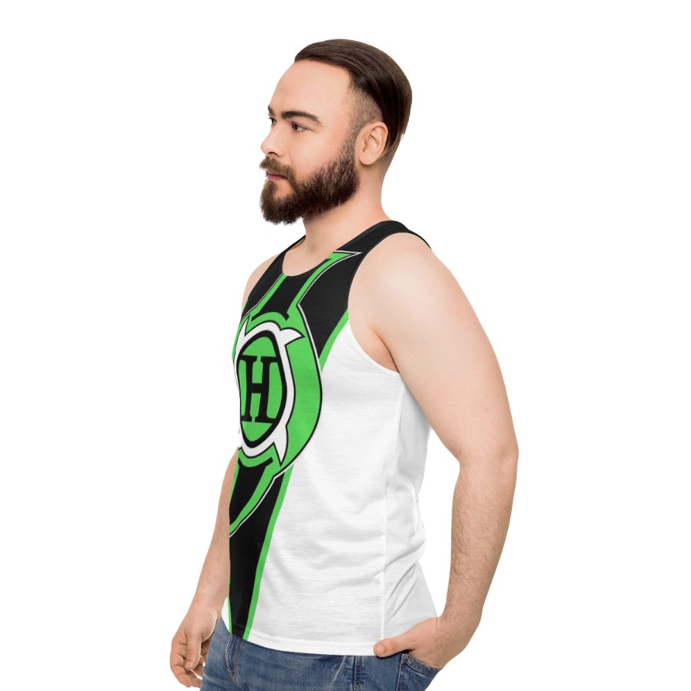 Unisex superhero wrestling tank top - men side