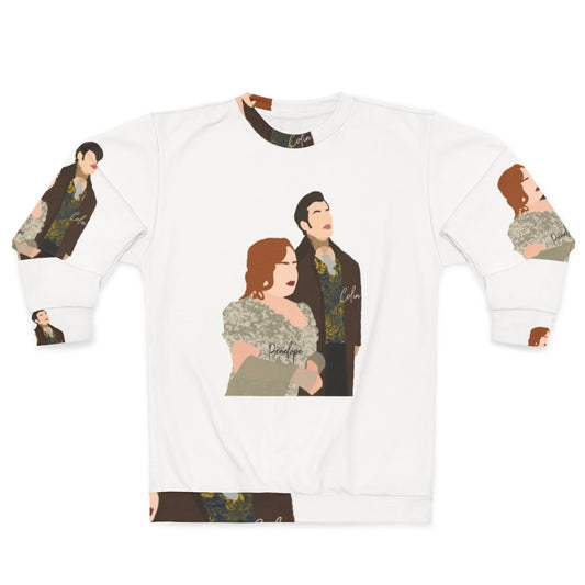 Bridgerton Penelope and Colin Couple Smiling Sweatshirt