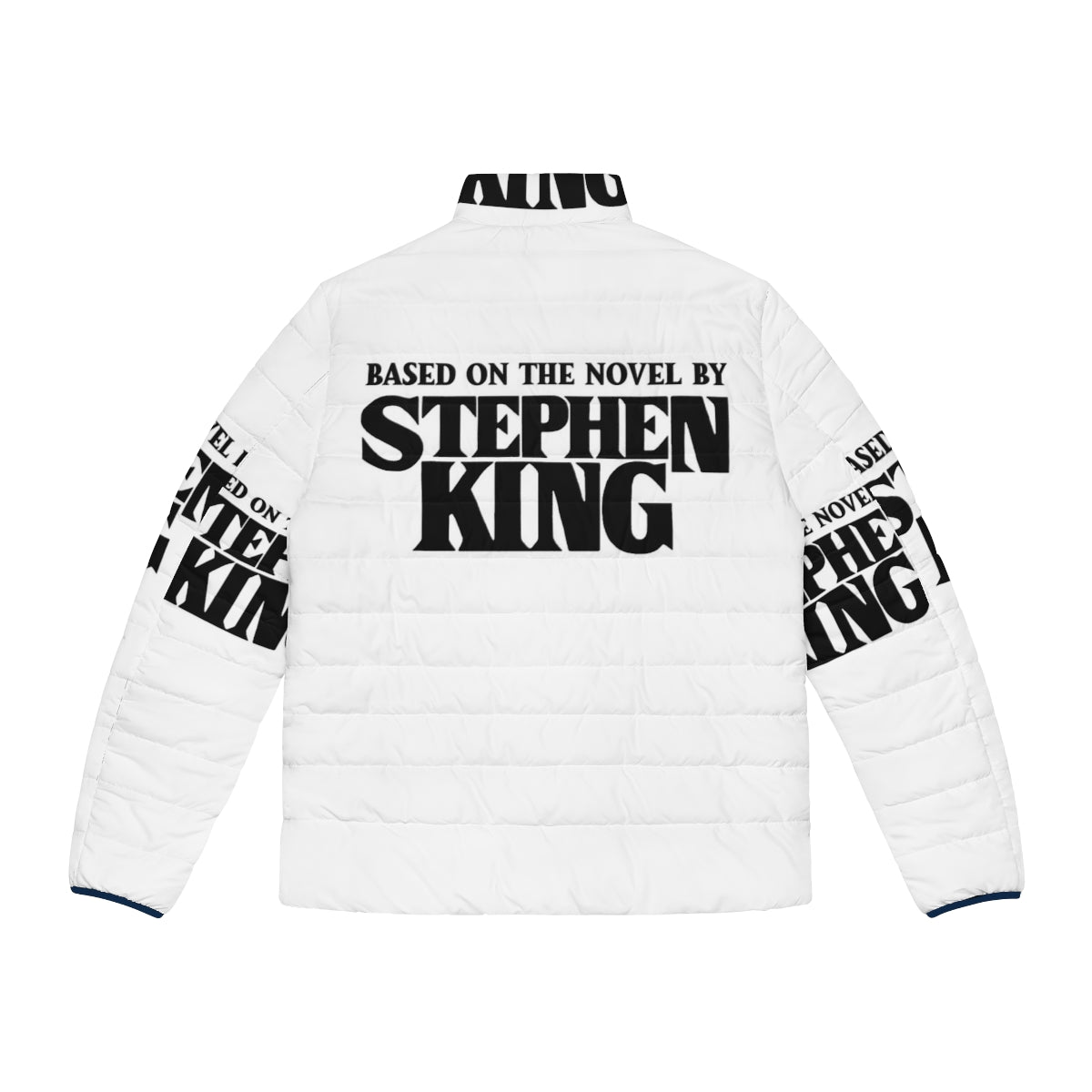 Puffer jacket inspired by Stephen King's horror novels like "The Dark Tower", "IT", and "The Stand" - Back