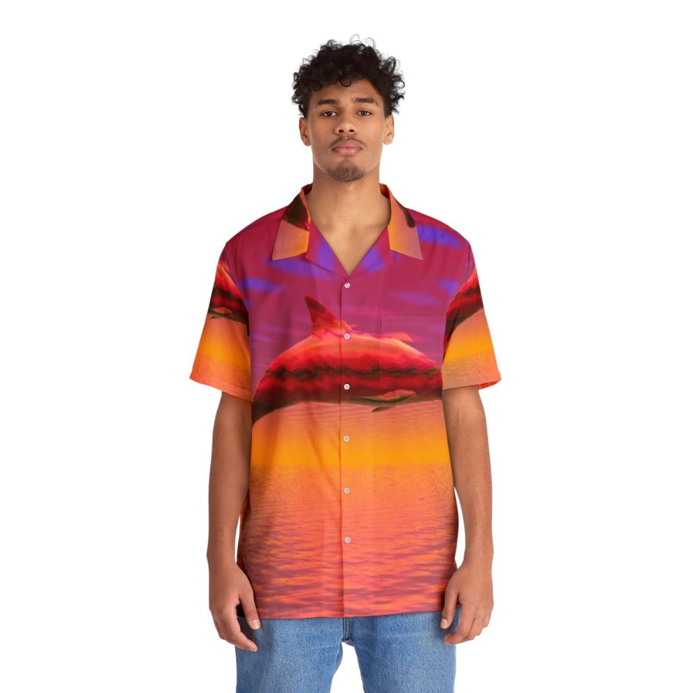 Colorful Dolphin Hawaiian Shirt - People Front