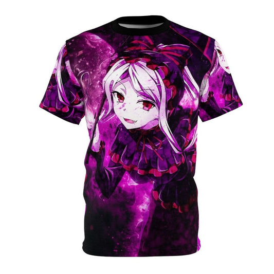 Overlord-inspired t-shirt featuring the character Shalltear Bloodfallen