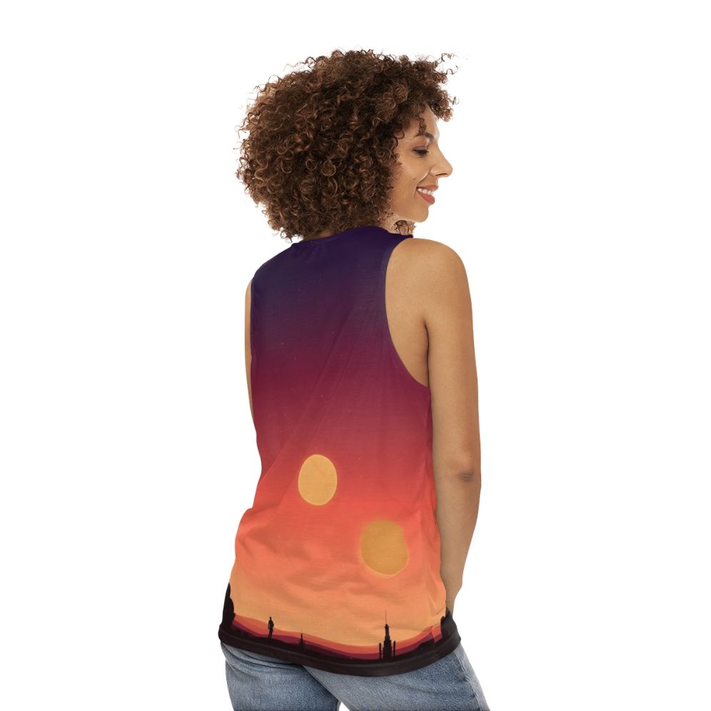 Tatooine Star Wars Unisex Tank Top - women back