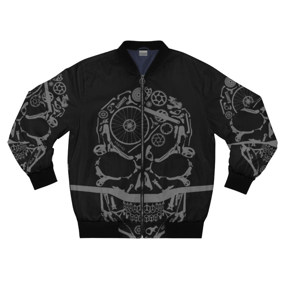 Mountain biking skulls bomber jacket from New Zealand