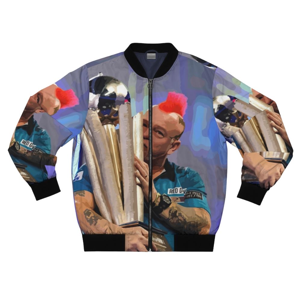 Peter Wright Darts Champion Wearing Bomber Jacket