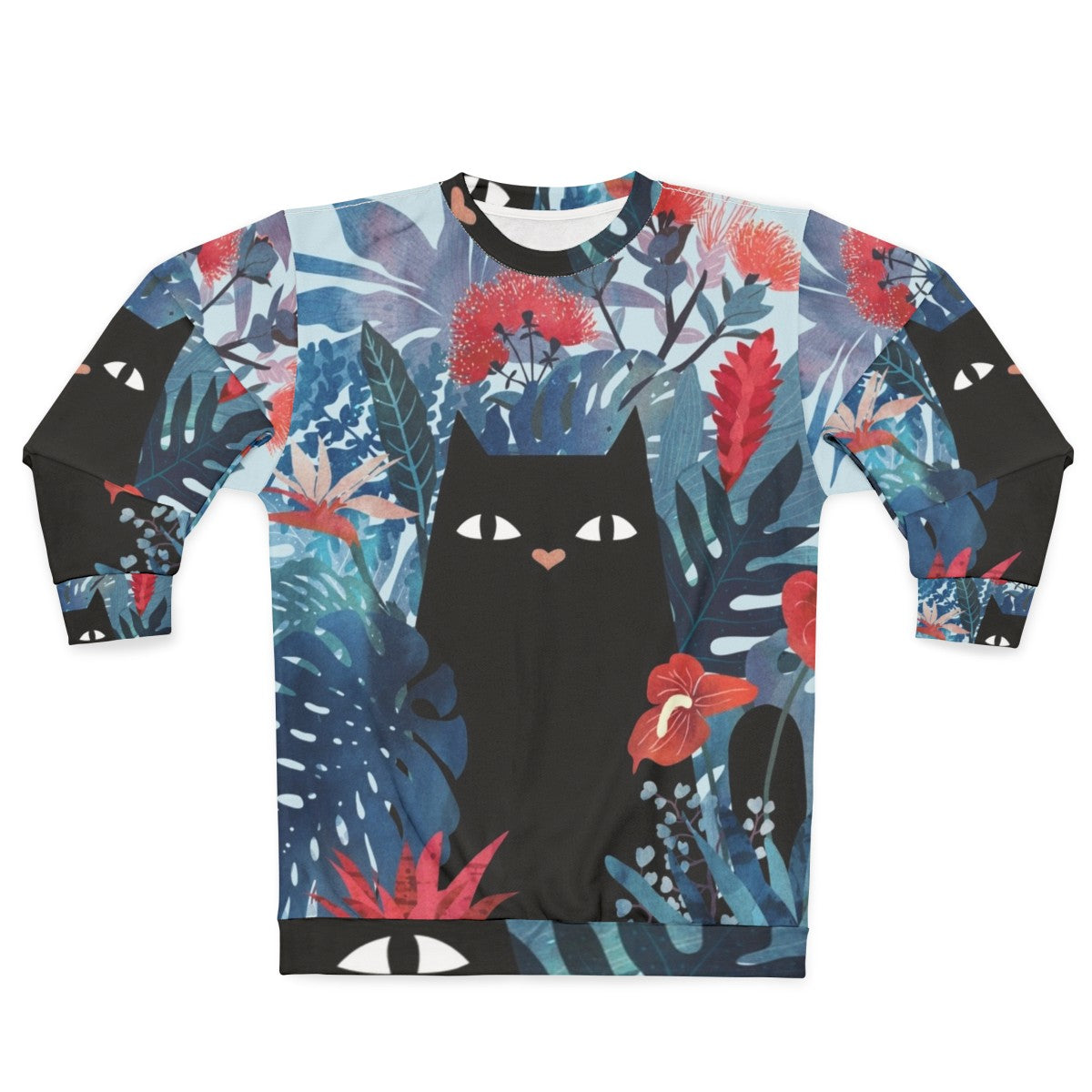 Blue Hawaii Tropical Floral Sweatshirt