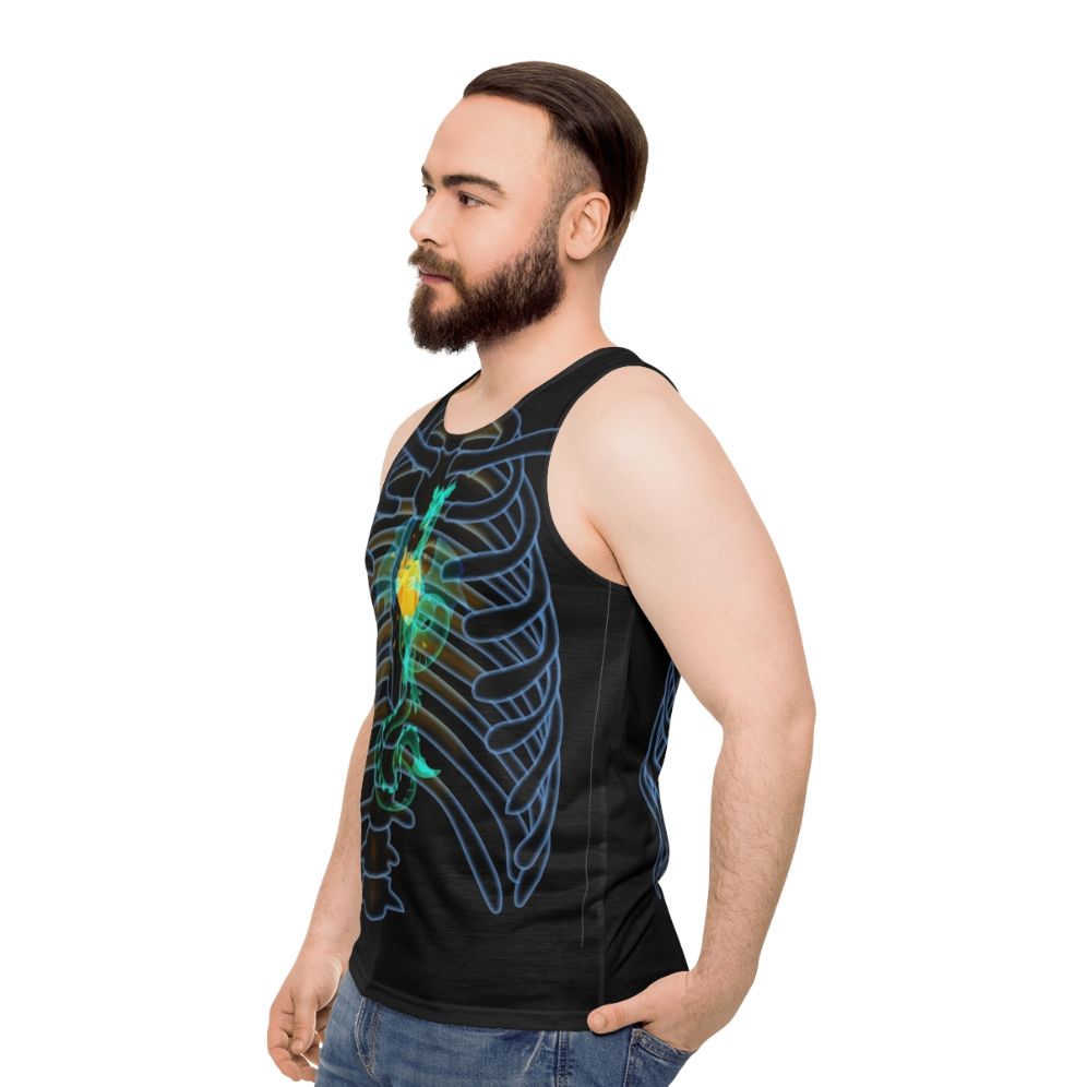 Glowing X-Ray Dragon Unisex Tank Top - men side