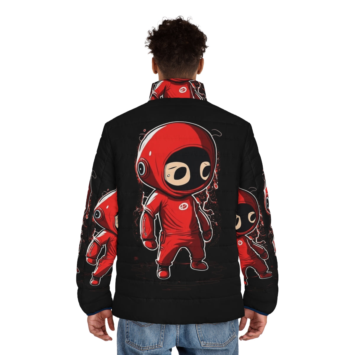 Squid Game 456 Soldier Puffer Jacket, Netflix Merchandise - men back