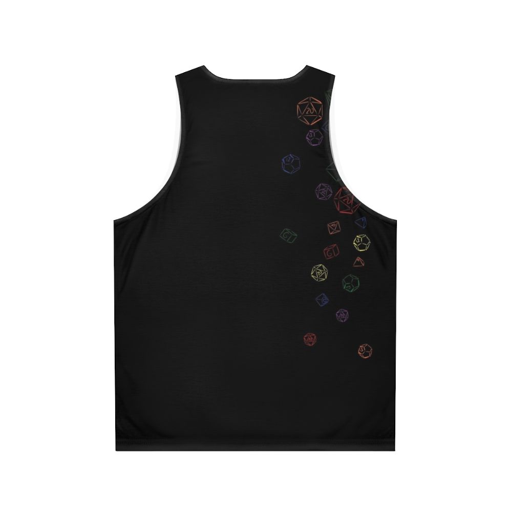 Unisex rainbow dice print tank top - Back