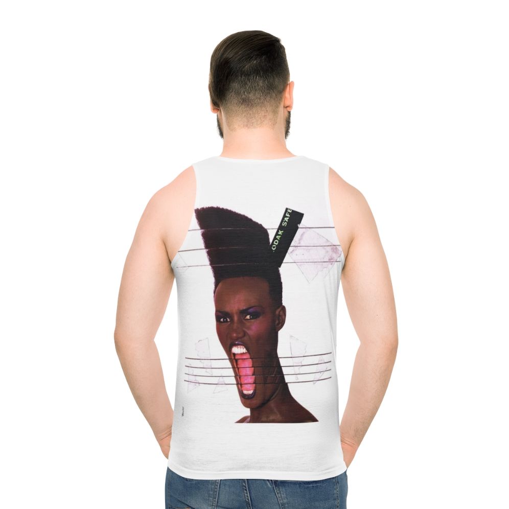 Grace Jones 'Slave to the Rhythm' Unisex Tank Top - men back