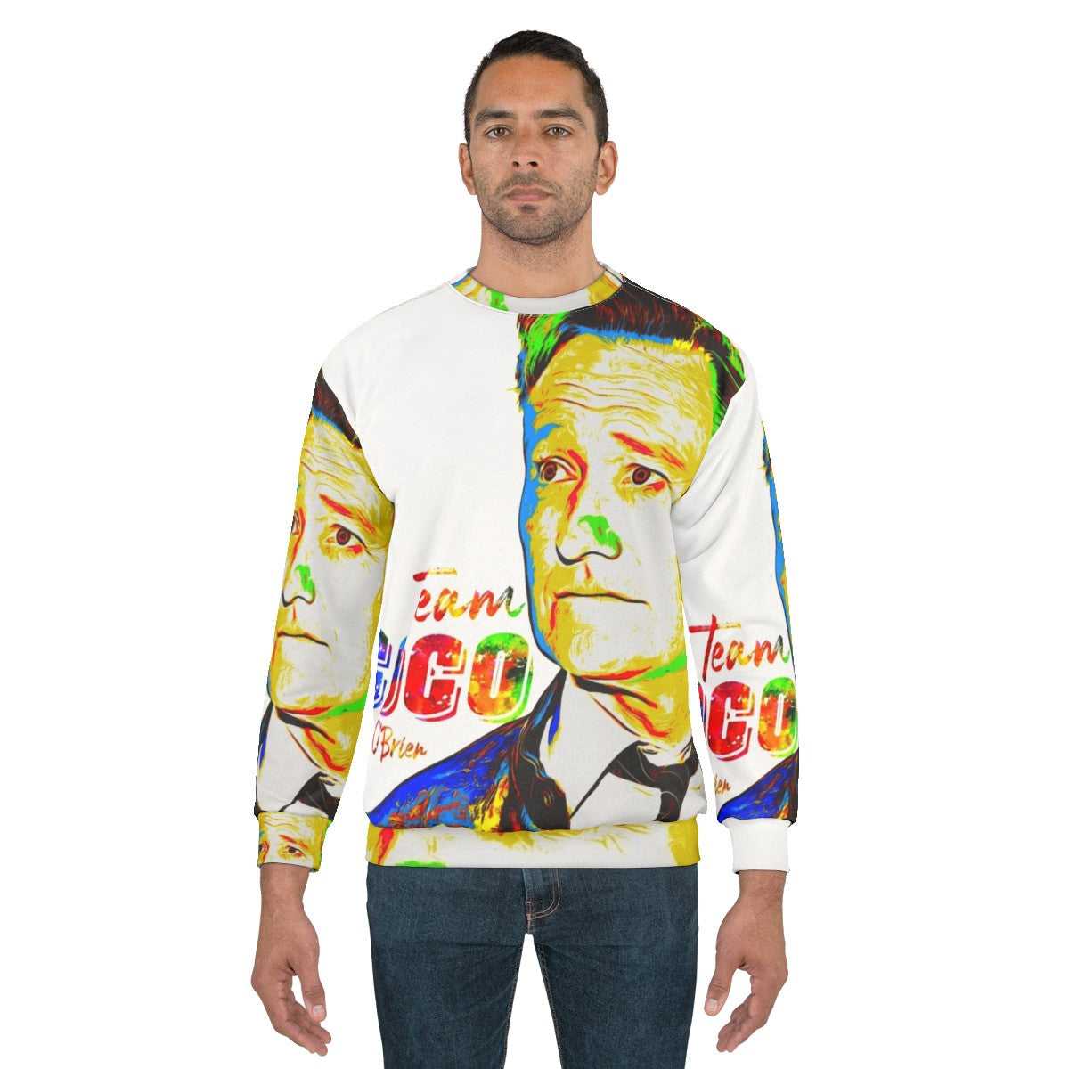 Conan O'Brien Team Coco Watercolor Portrait Sweatshirt - men