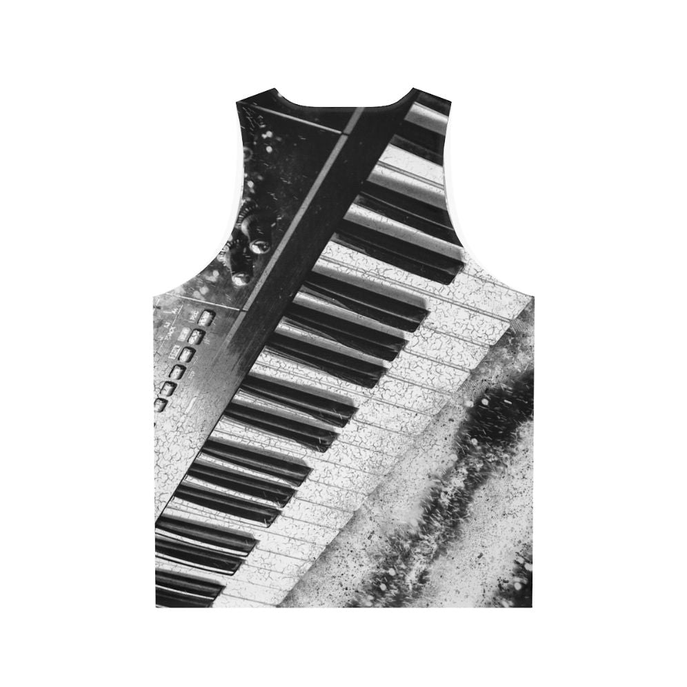 Minimalist synth power unisex tank top - Back