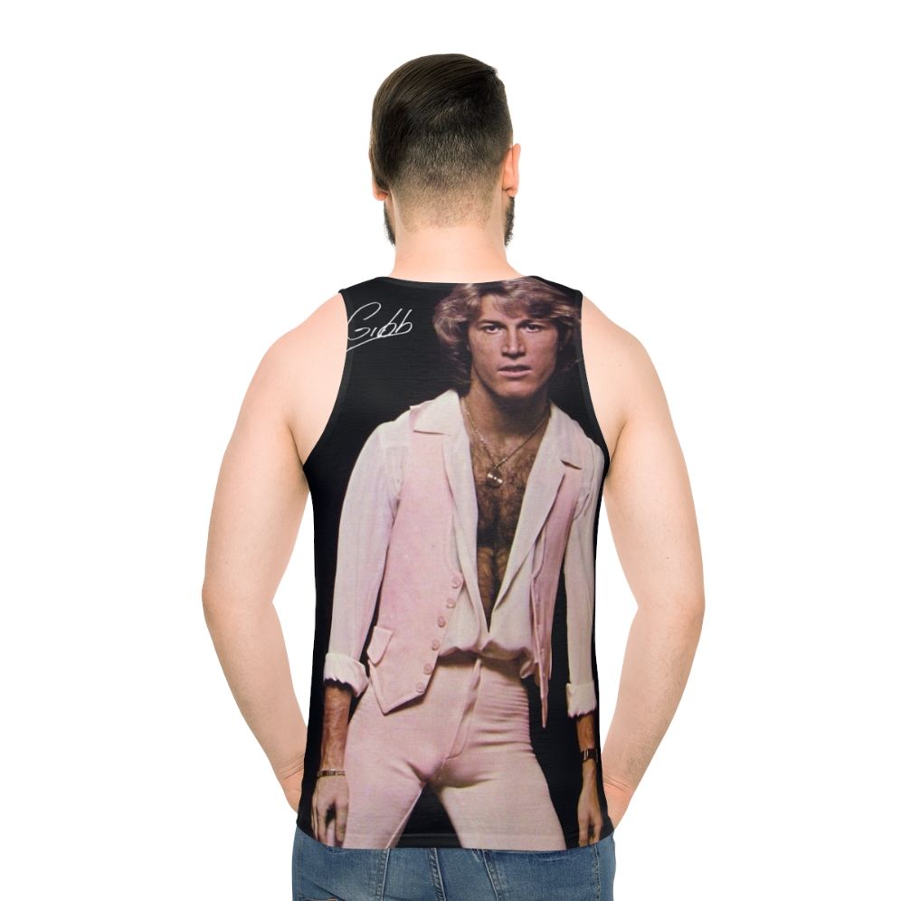 Andy Gibb Bee Gees Unisex Retro Pop Music Tank Top - men back