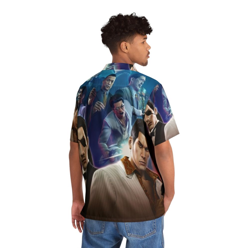 Yakuza 0 Hawaiian Shirt with Poster Design - People Back