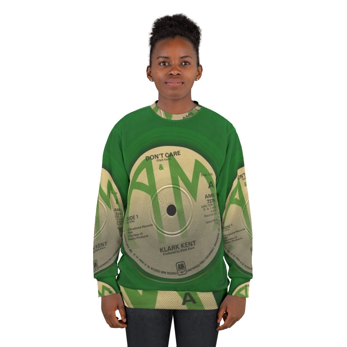 Don't Care Klark Kent 45 RPM Single Sweatshirt - women