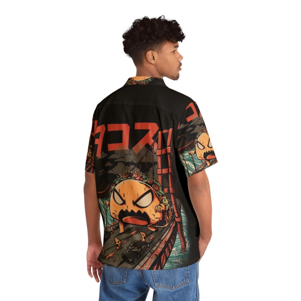 Black Takaiju Hawaiian Shirt - People Back