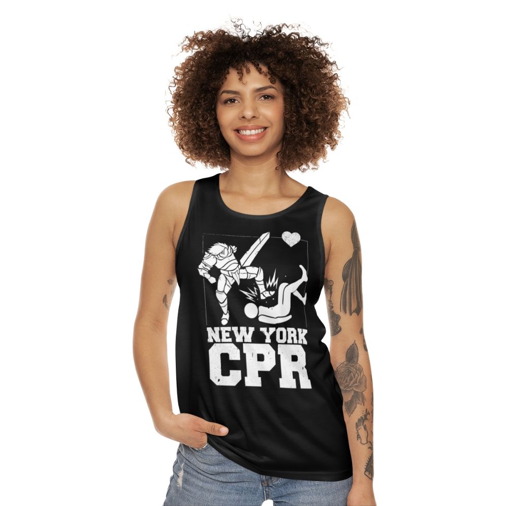 Unisex New York City CPR Black Tank Top - women