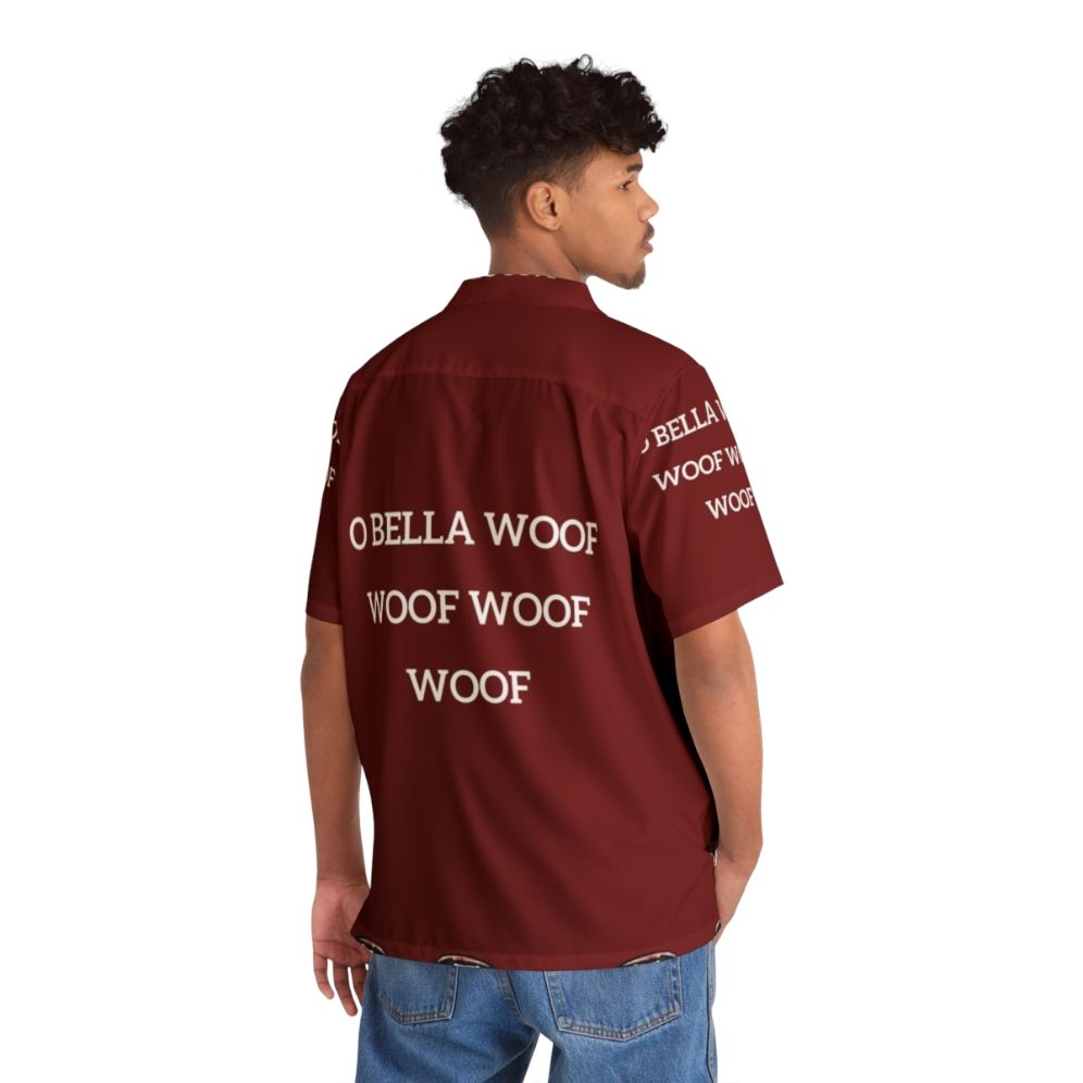 Bulldog Hawaiian Shirt with Money Heist, Bella Ciao Gang Design - People Back